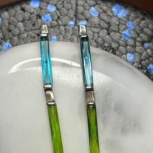 .925 Vintage Silver and Crystal Earrings